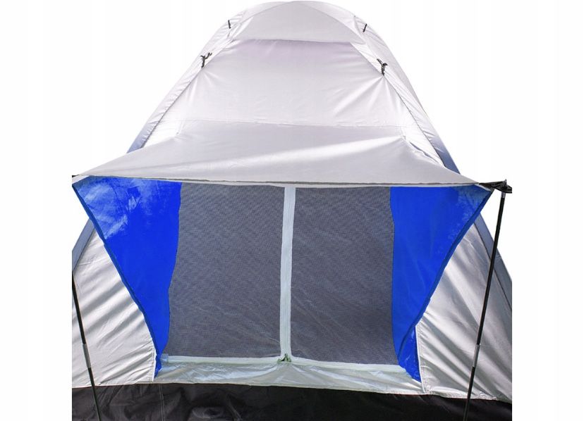 Duży namiot 4 osobowy kempingowy turystyczny z daszkiem