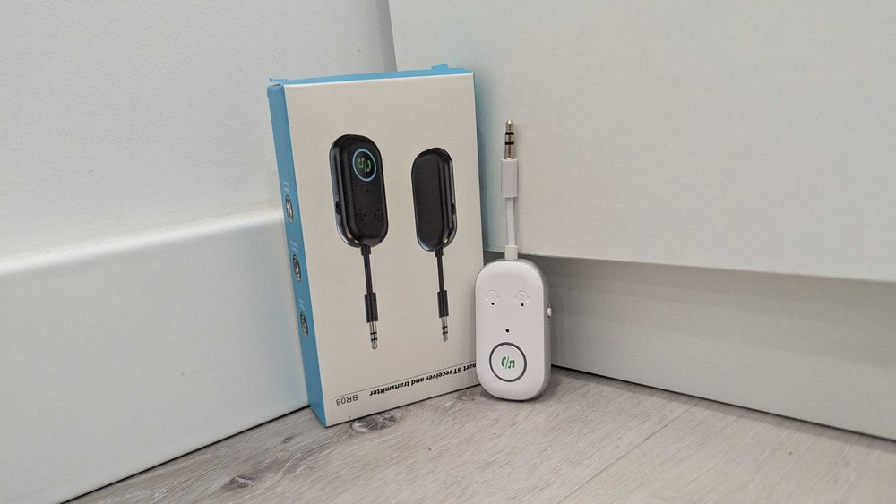 Bluetooth AUX адаптер BR08 2-в-1 приймач і передавач, білий