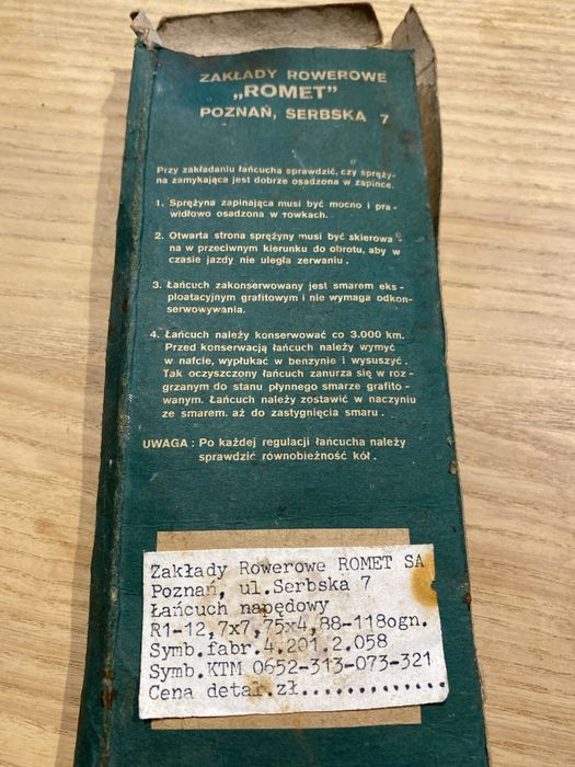 Łańcuch napędowy Romet