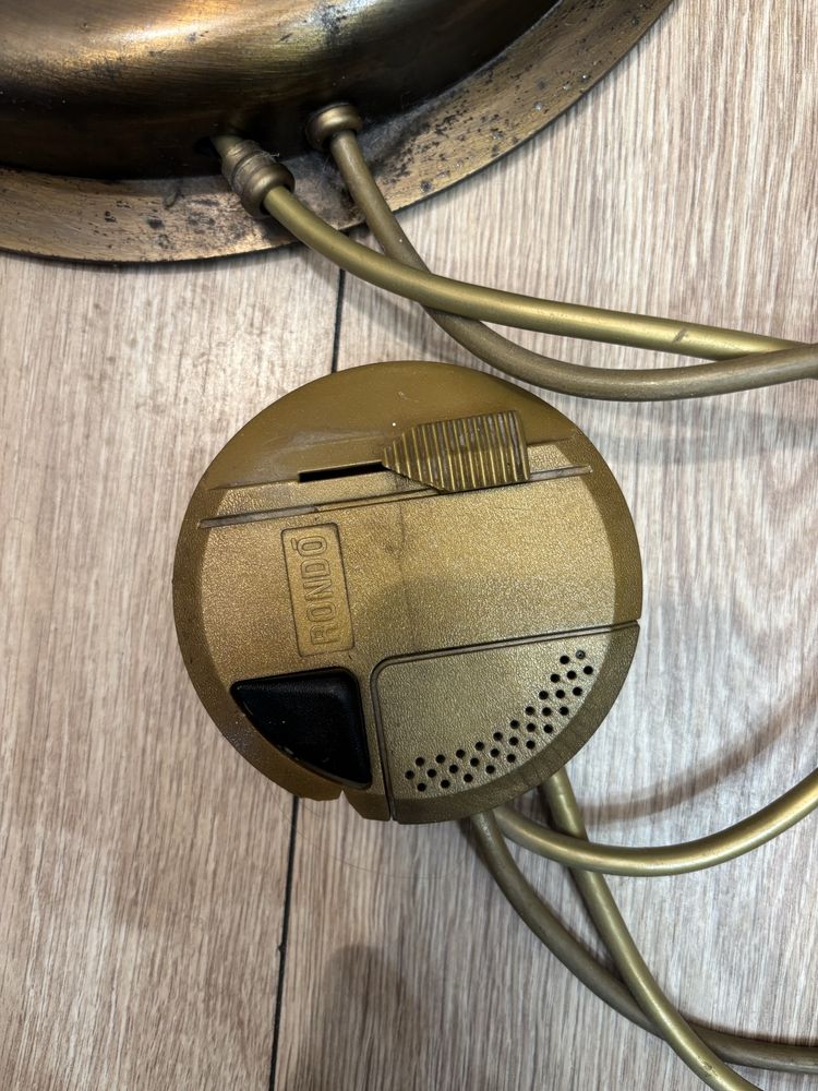 Piękna solidna podwójna złota lampa stojąca