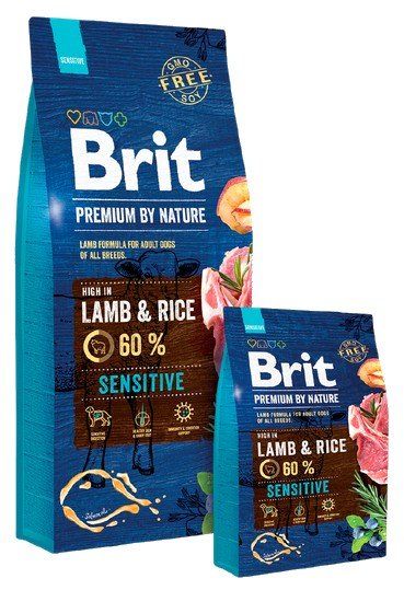 Bezglutenowa karma dla psów wrażliwych na żywność Brit JAGNIĘCINA 3kg