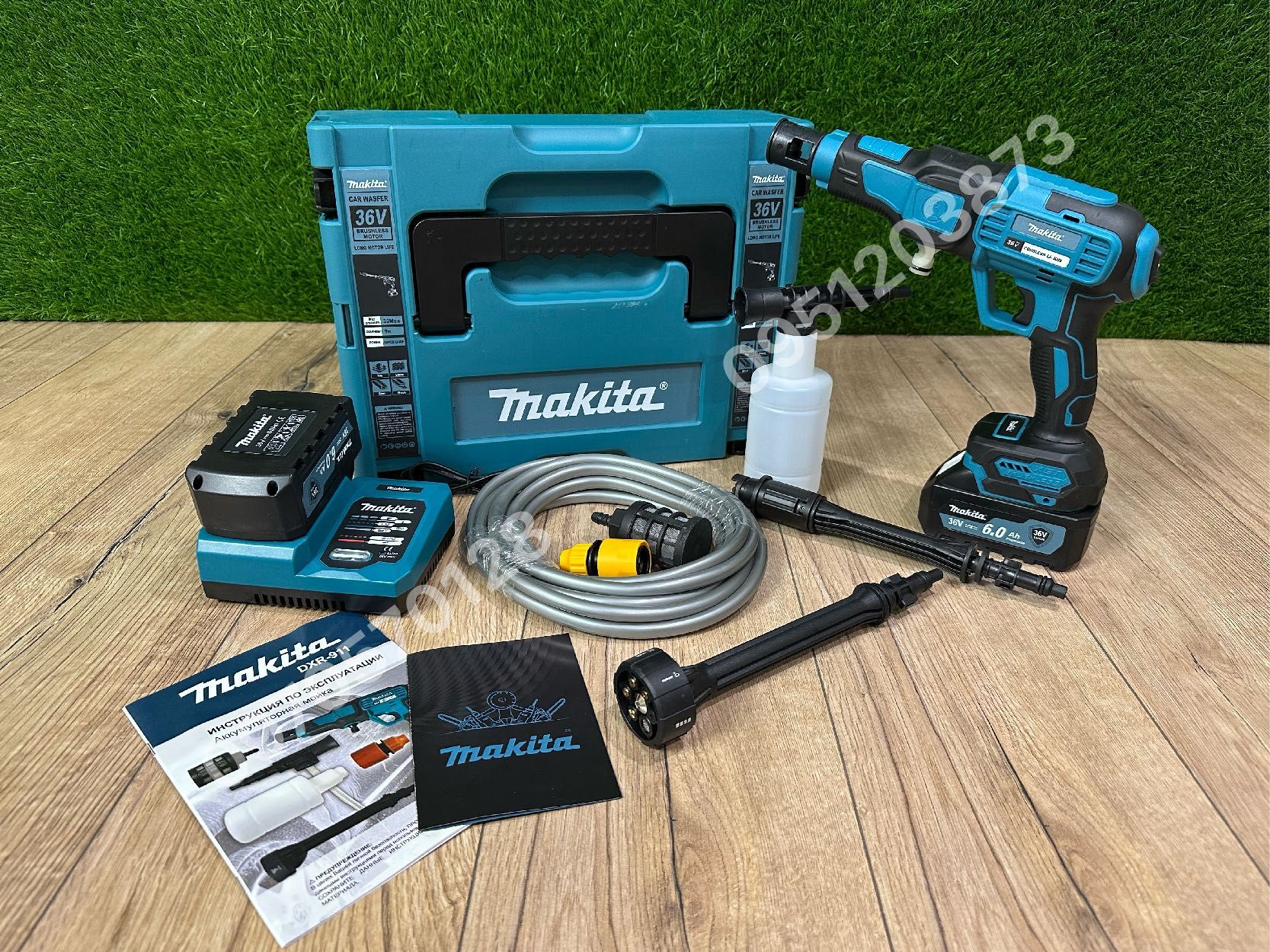Аккумуляторная универсальная мини мойка Makita DXR911 2 АКБ 36V 6Ah