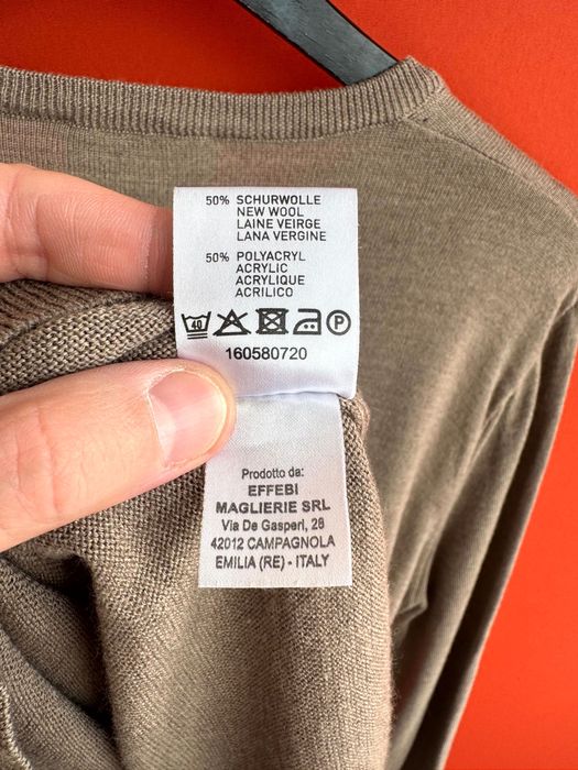 VNECK Italy чоловічий вовняний шерстяний світер светр кофта розмір L