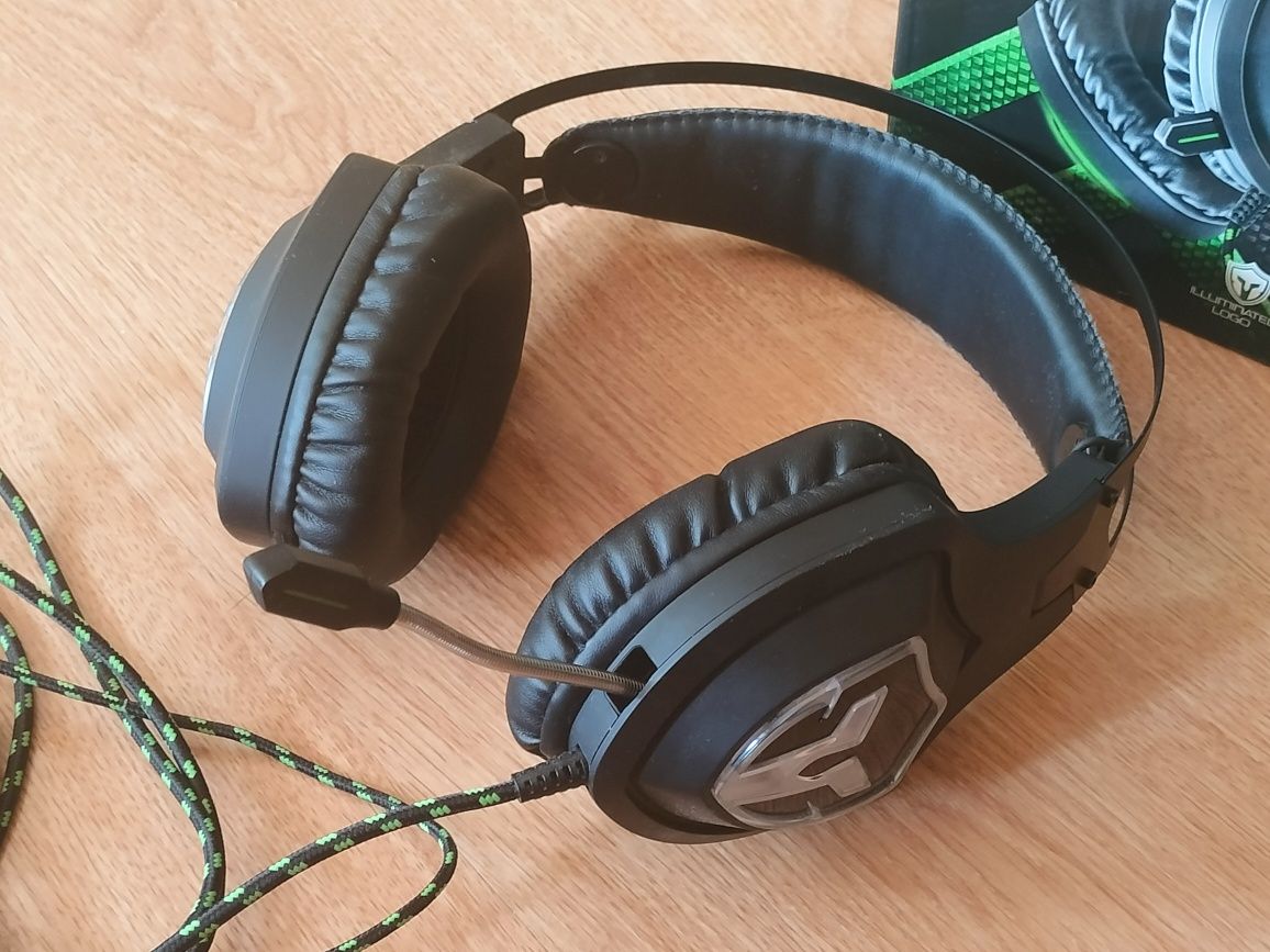 Słuchawki z mikrofonem Battletron Gaming Headset LED