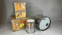 Ludwig Stainless Steel | 70s | Perkusja 22/12/13 + Boxs | Blue&Olive