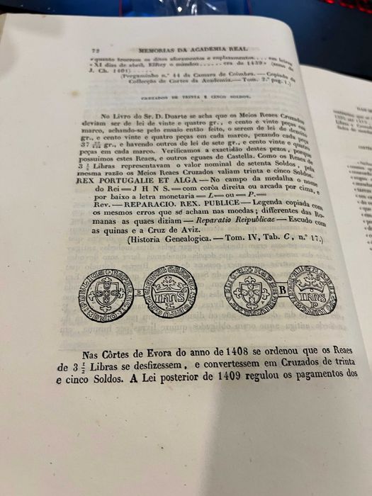 Memória das Moedas Correntes em Portugal dos Romanos a 1856