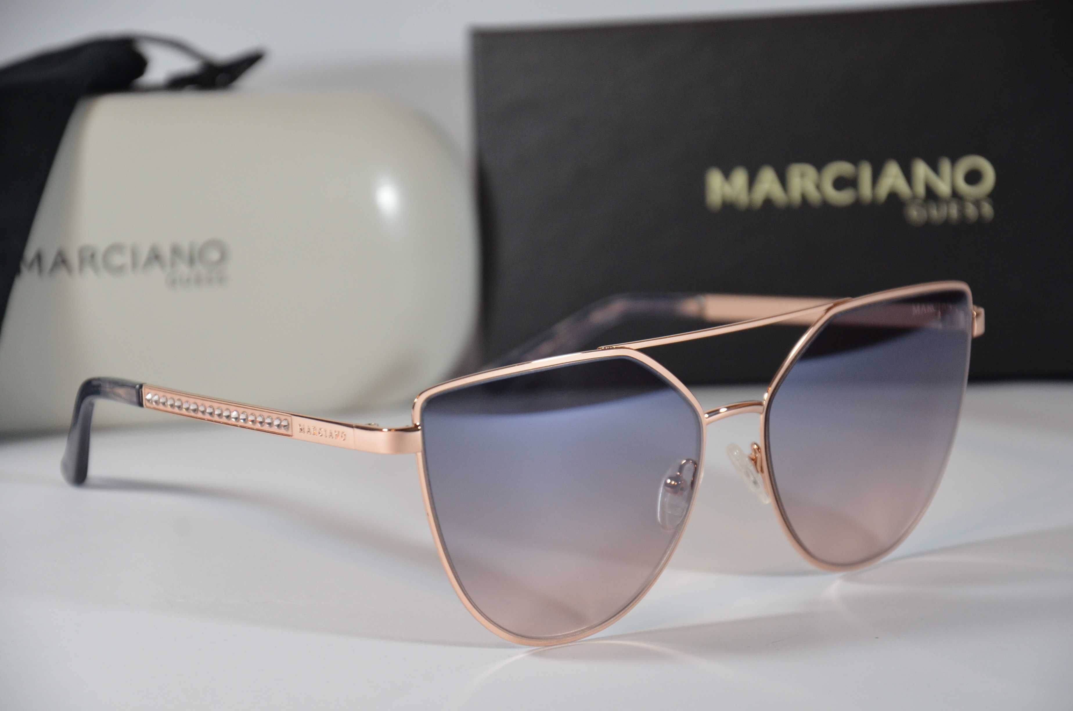 Okulary damskie Guess by Marciano GM0778 28Z 59 Złote kocie oczy