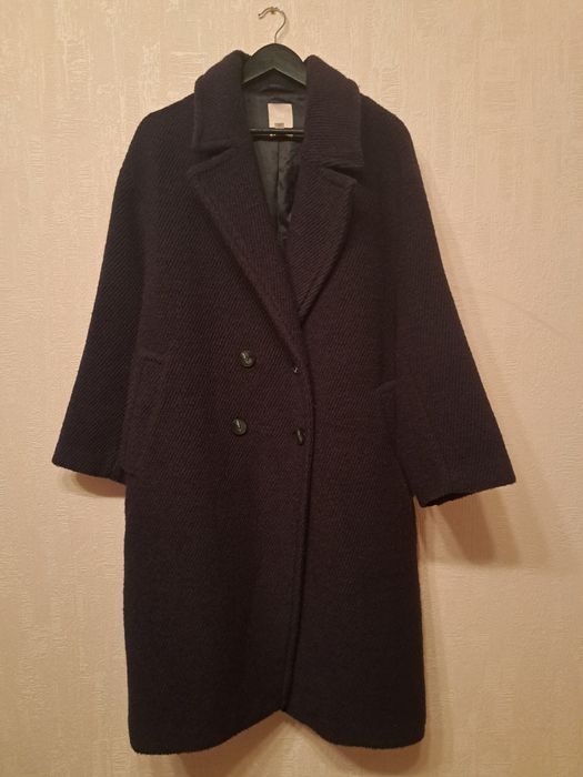 Жіноче пальто H&M чорне оверсайз