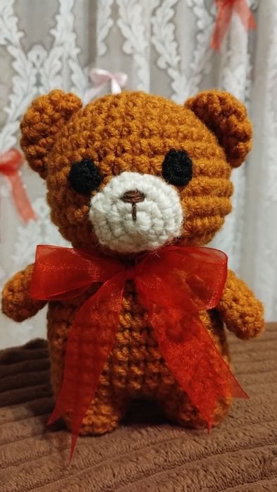 Ведмедик новорічний сувенір (ручної роботи)