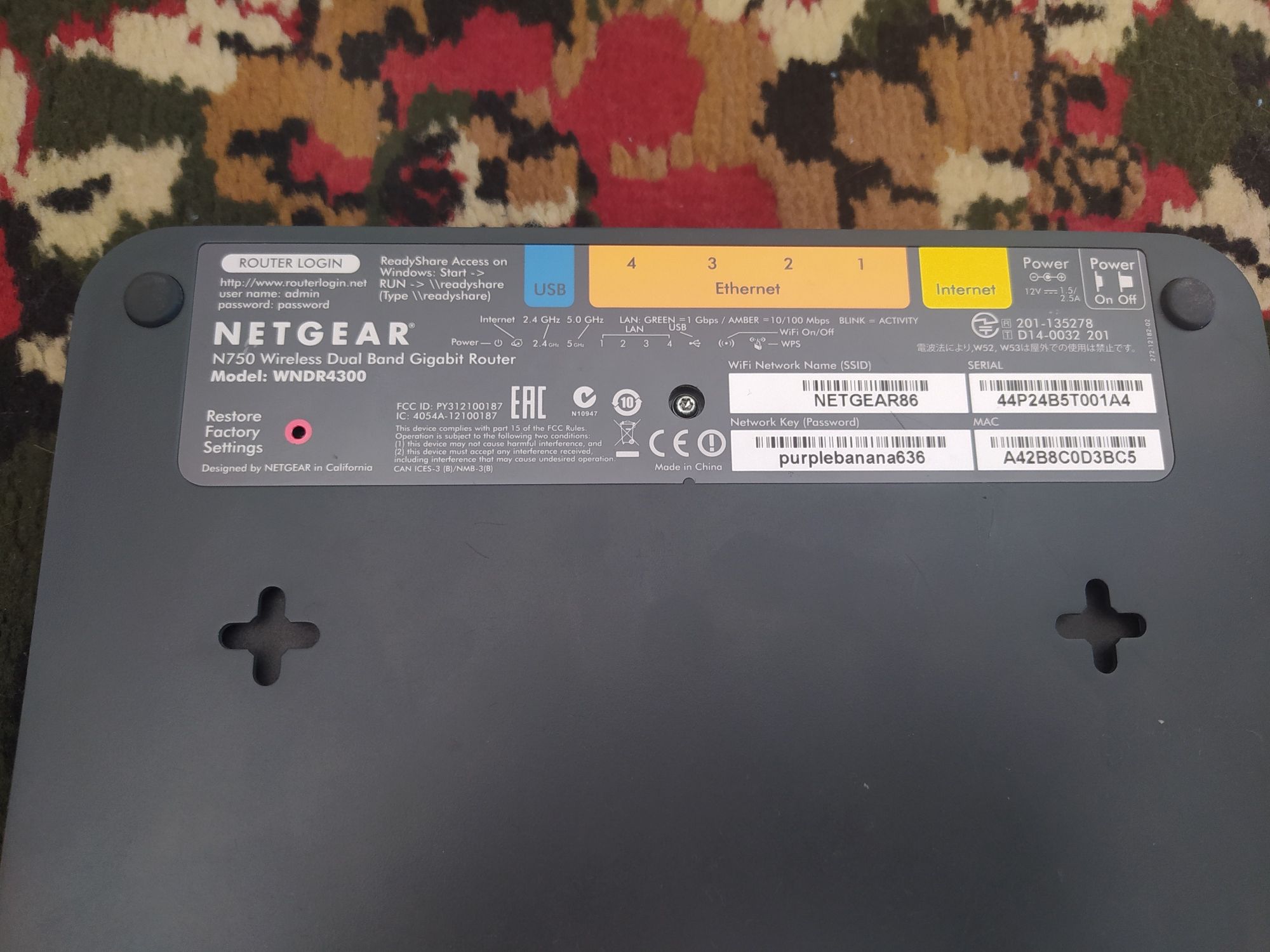 Router NetGear WNDR4300v1 N750