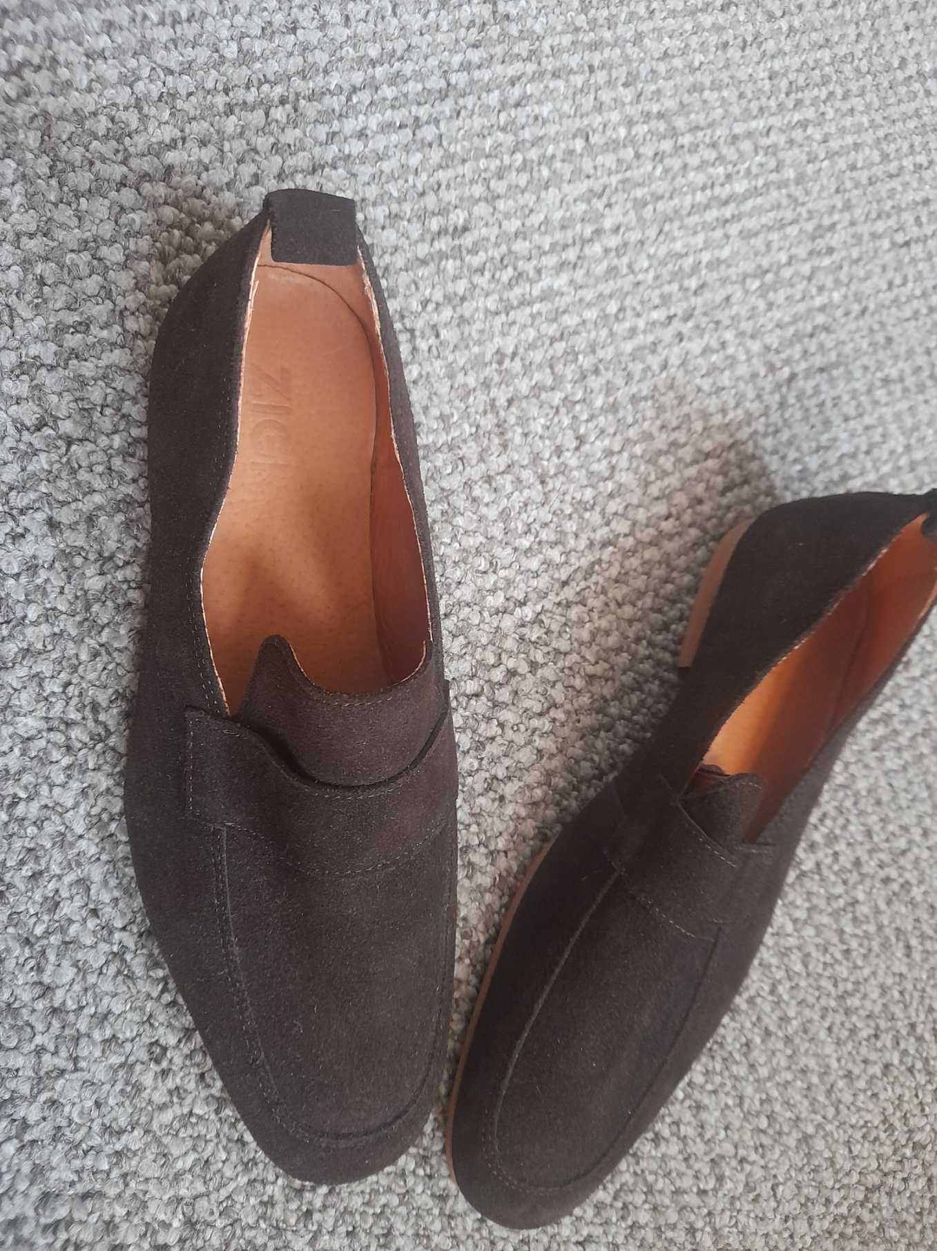 Buty męskie (loafersy) zamszowe Zign nr 41