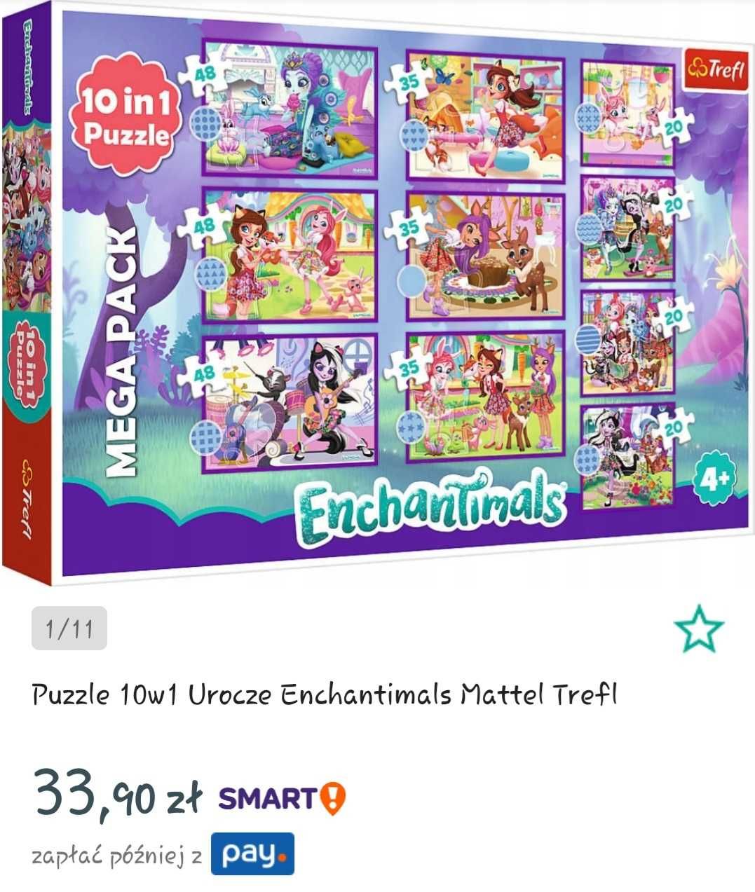 Puzzle puzle enchantimals 10w1 zestaw