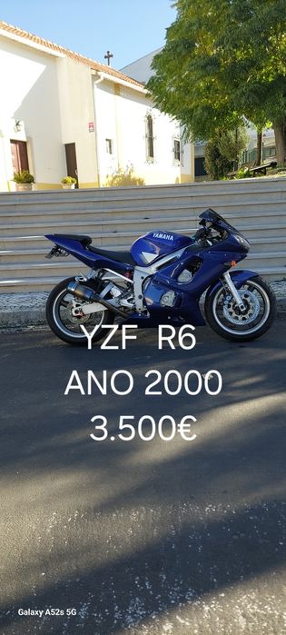 Yamaha R6 YZF 600Cilindrada ano2000 Km’s 65.373