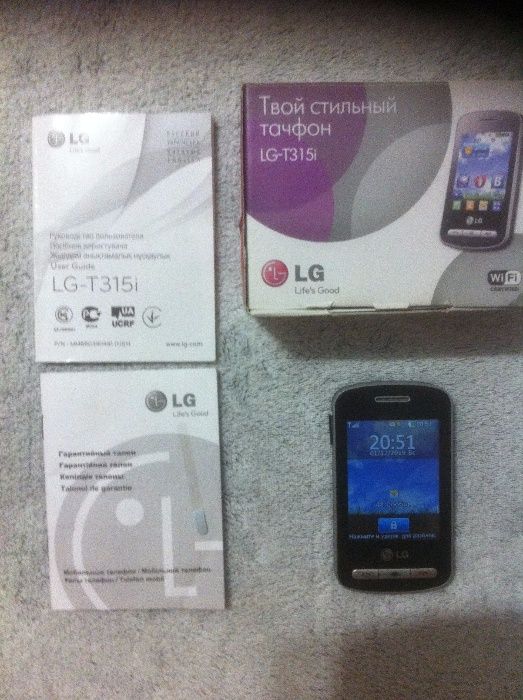 Телефон-Смартфон-Тачфон LG T315i. Вай/Фай. Работает.BL-T19.BL-59JH.