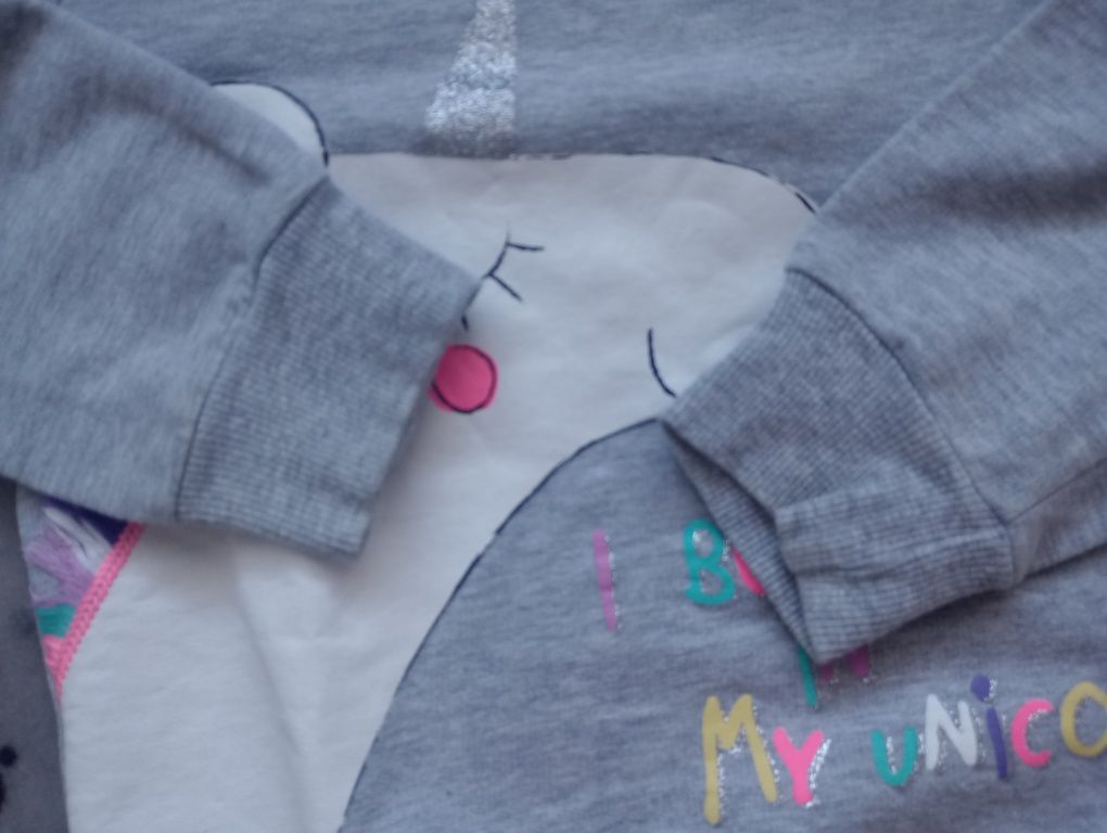 Bluza z jednorożcem jak nowa r. 134