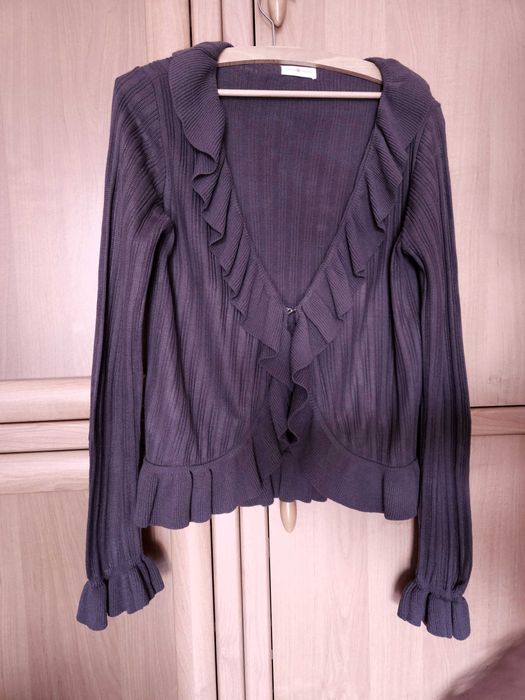 fioletowa bluzka z falbanami rozmiar 40-42