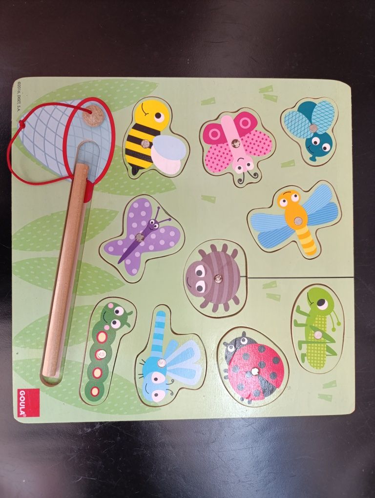 Jogo da pesca magnético com puzzle