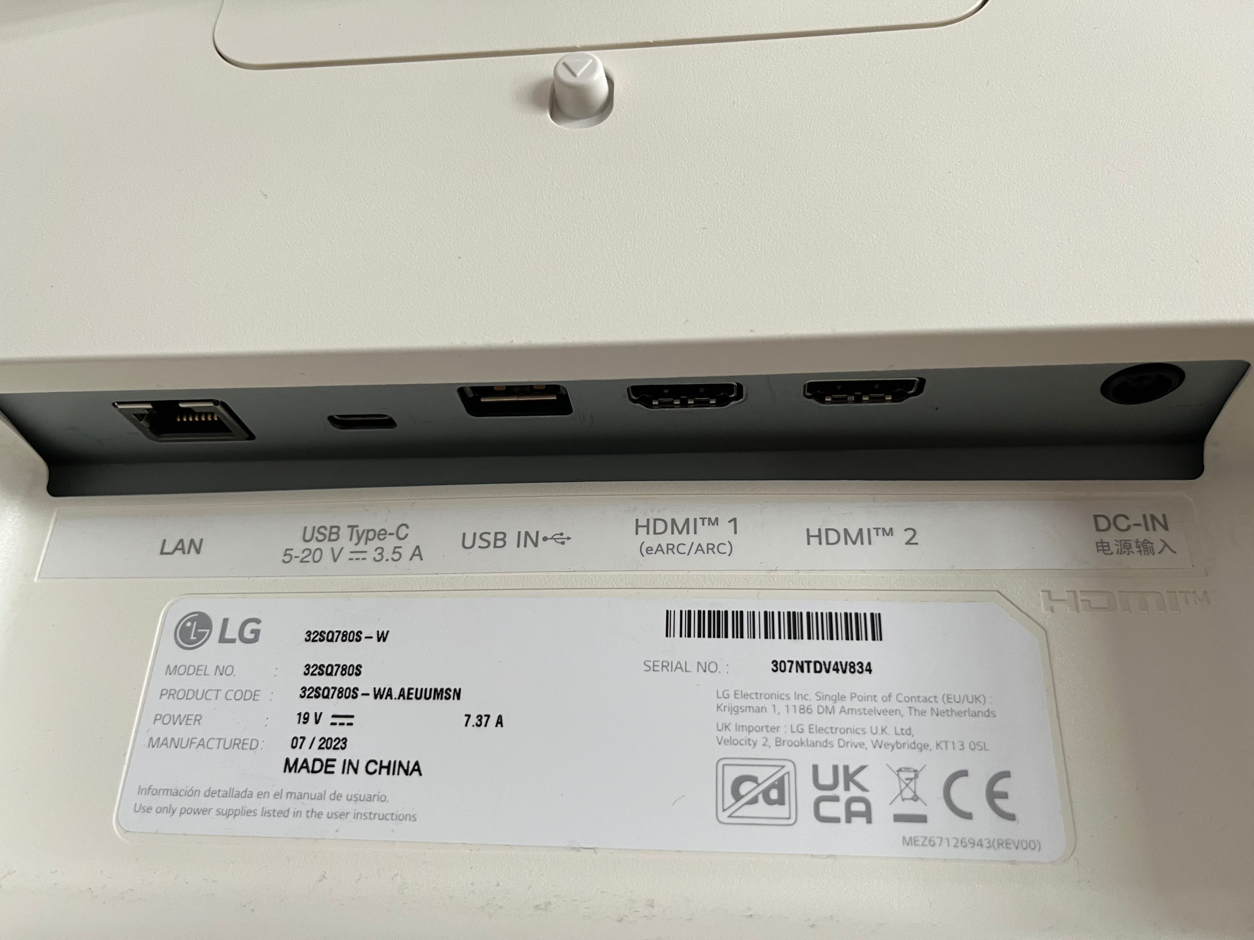 Monitor LG 32SQ780S 32" 4K – USB-C, ramię Ergo, Smart TV – idealny!