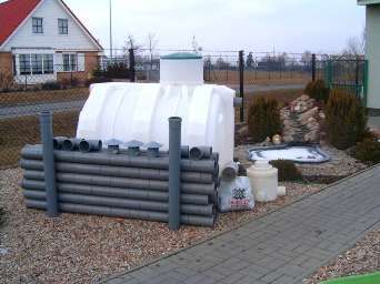 Szambo ekologiczne - szamba - zbiornik na deszczówkę 9600 litrów.