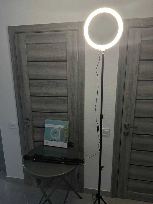 Кільцева ЛАМПА + ШТАТИВ 2 метри! Працює без світла від павербанку!