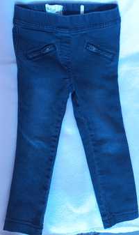 Spodnie (legginsy) jeans czarne dziewczece Zara 98