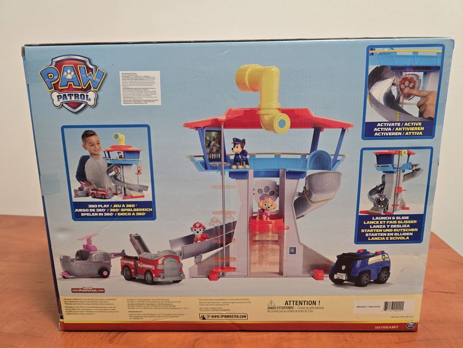 Psi Patrol Wieża obserwacyjna ze światłem, dźwiękiem, 3 autka, figurki
