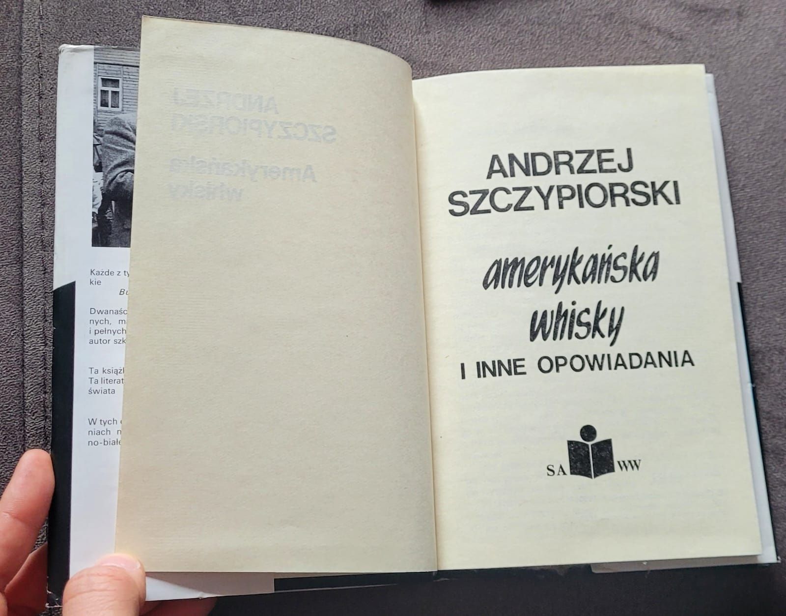 2książki " Początek "" Amerykańska whisky" A.Szczypiorski