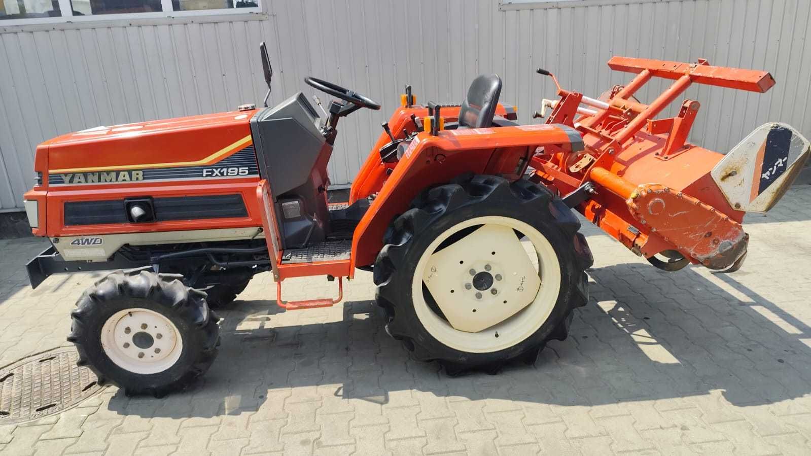 Japoński traktorek Yanmar FX 195 z glebogryzarką 19 KM 4x4