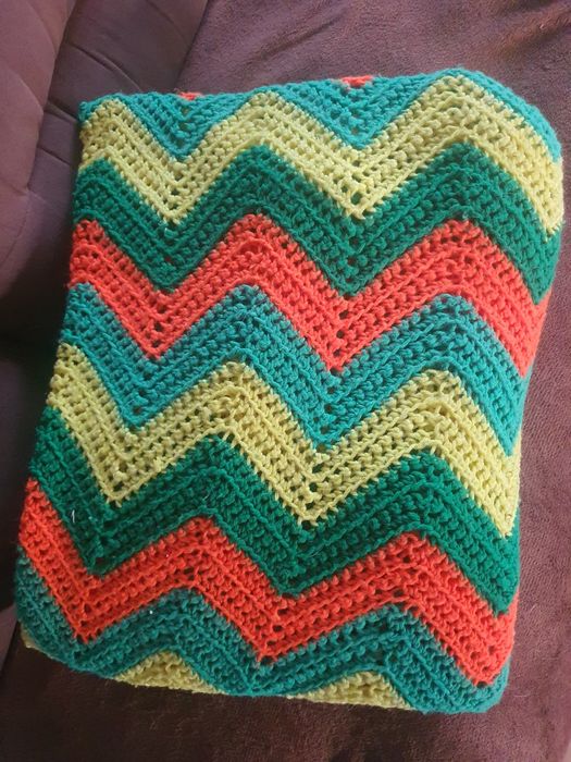 Handmade - narzuta/ pled/ koc - 200 x 175 cm