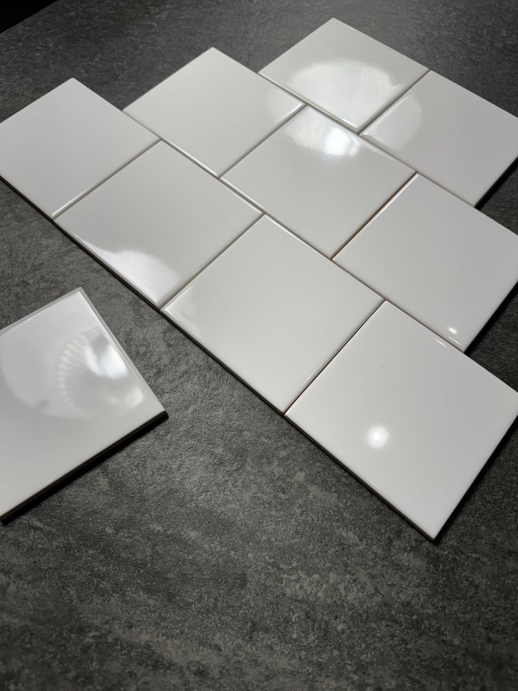 Płytki Ścienne 10 x 10 Białe Połysk Gamma Colours Biała Gatunek 1