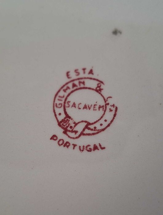 2 Pratos de sopa Cavalinho vermelho - Loiças Sacavém, Gilman, Estátua