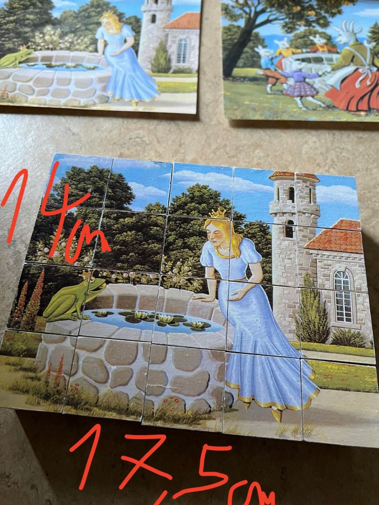 Drewniane puzzle, 6 obrazków, 20 sztuk