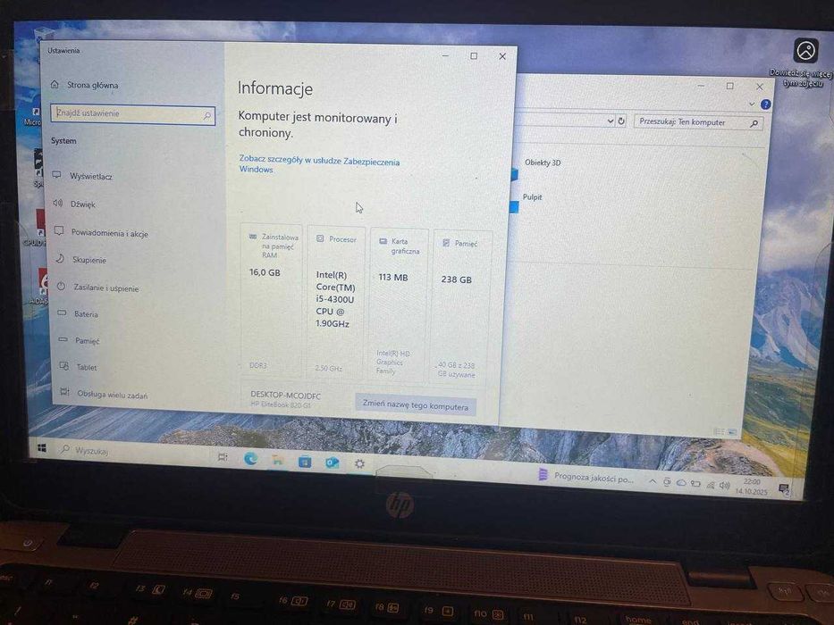 Laptop hp 16RAM 256SSD Nowa bateria   super zestaw
