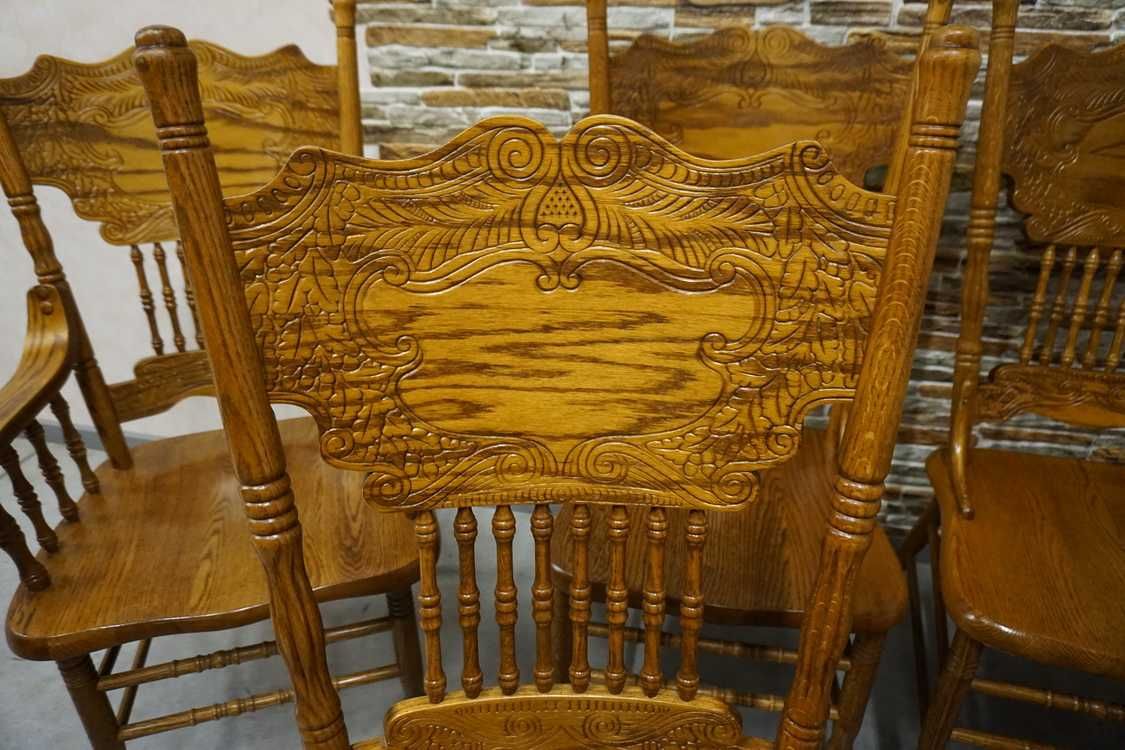 krzesła dębowe w stylu amerykańskim  usa  6 sztuk komplet  -10%  L-175