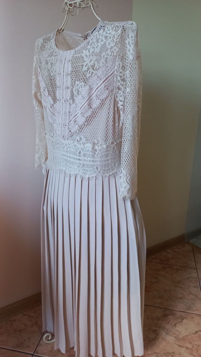 Sukienka imprezowa Zara, plisowana