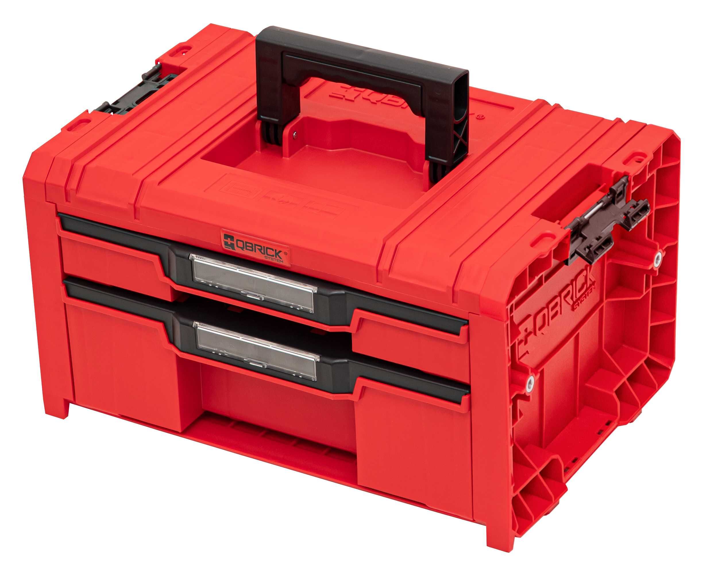 skrzynka podwójna szuflada Qbrick PRO Drawer 2 Toolbox 2.0RED