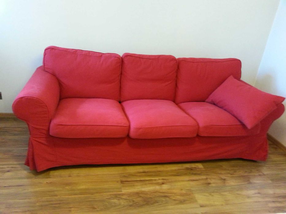 Sofa 3-osobowa IKEA EKTORP czerwona