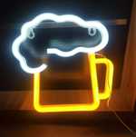 Noen led lampka piwo beer , na baterie i usb .
