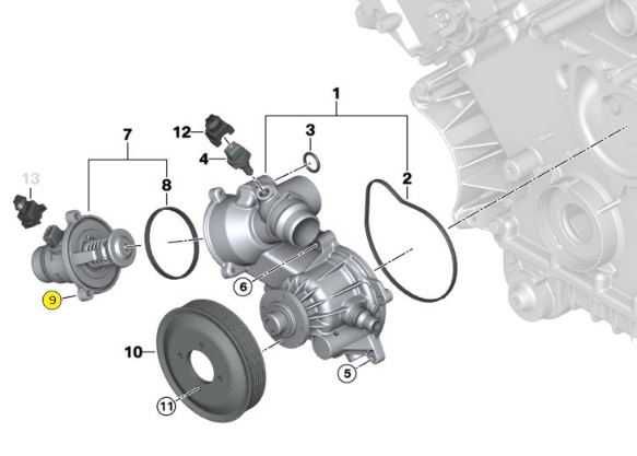 BMW N62 N63 Termostat Custom 85 st.C E60 E65 E53 E61 E63 E70 F10 F01