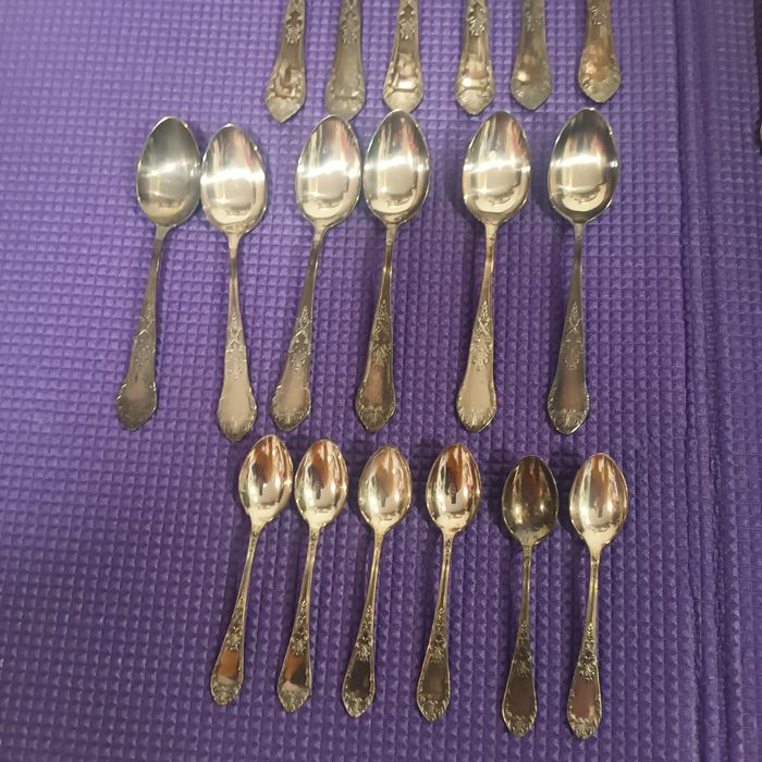 Sztućce radzieckie posrebrzane komplet