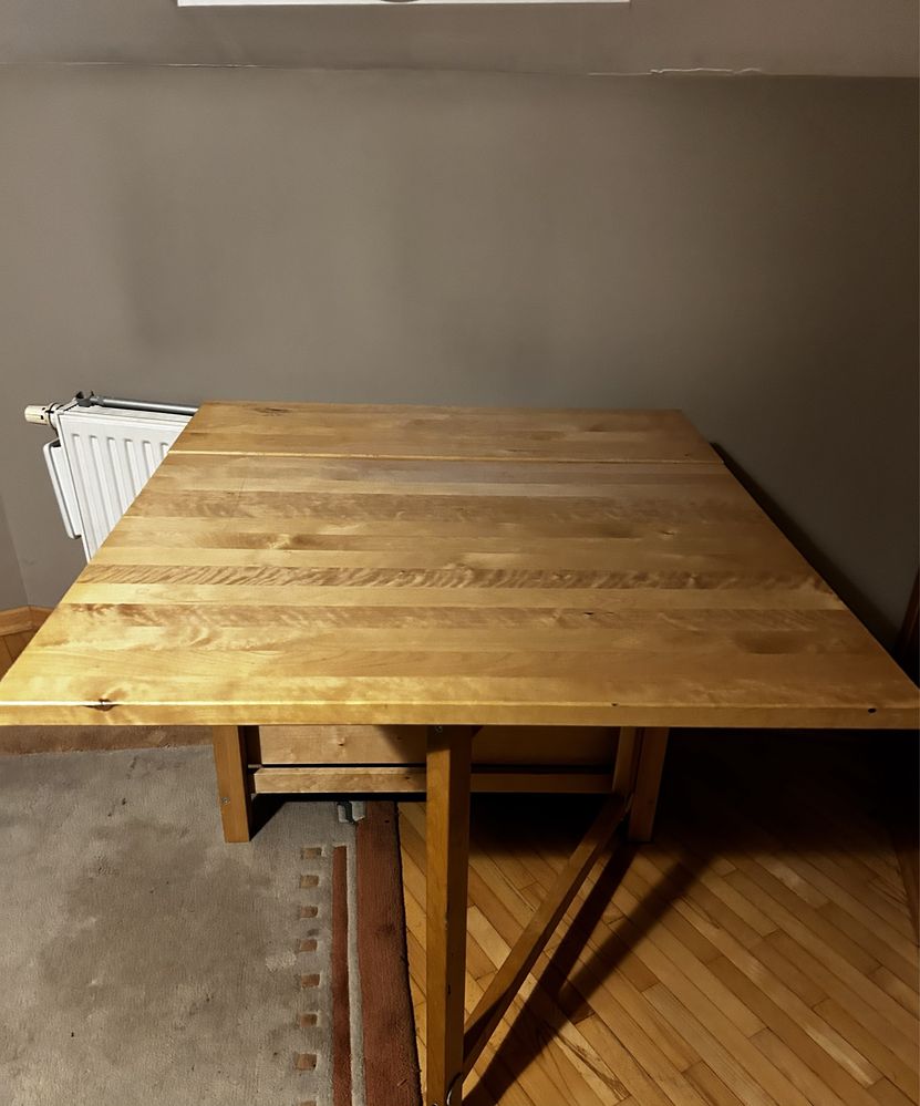 Stół dwuskrzydłowy z 6 szufladami, ciężki, stabilny, drewno
