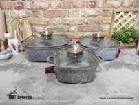 Zestaw 3 brytfann garnkow ZL-7077 Gaz, indukcja, halogen