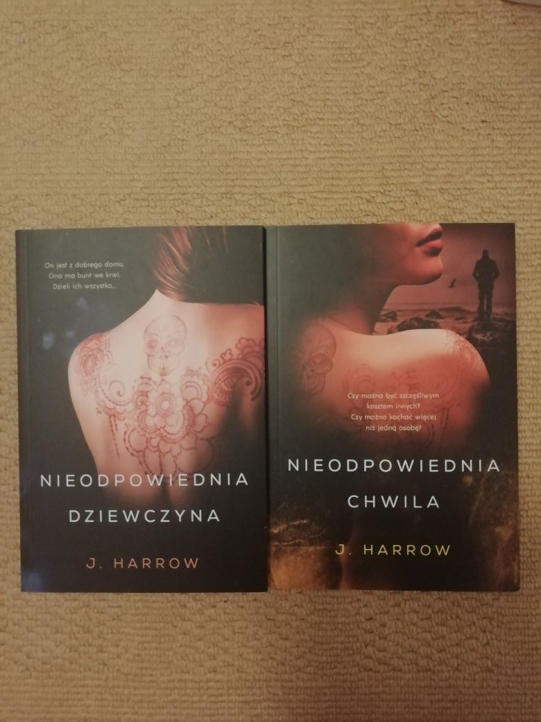Nieodpowoednia chwila Nieodpowiednia dziewczyna J. Harrow autograf