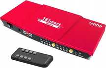 Przełącznik KVM switch 4x2 HDMI 3D Full HD 1080P 4K 30Hz Powystawowy