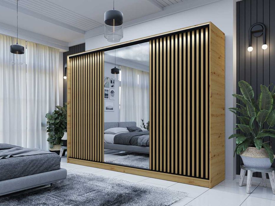 Szafa przesuwna z lamelami 150x205x56