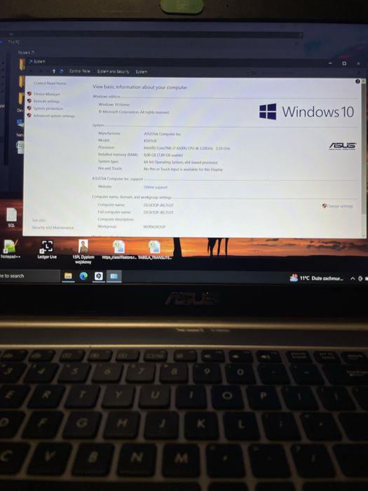 Asus K501UX i7 / 8gb/ ssd 256 gb/ GTX 950M 2GB