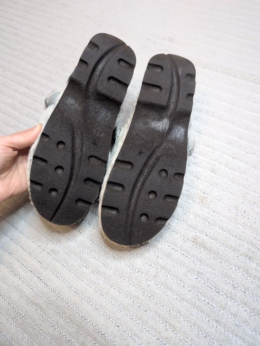 Сабо шльопанці 42р. 27см Devich шкіряні з хутром