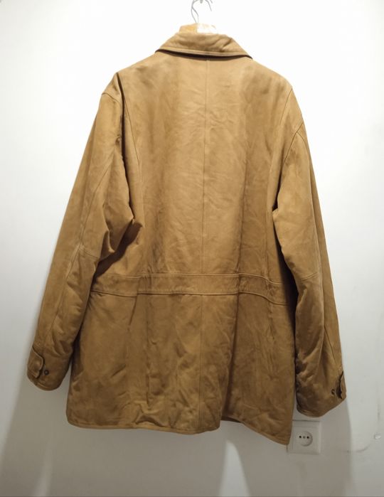 Мужская кожаная куртка пальто больших размеров xxl на пуговицах t