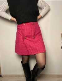 Spódnica różowa tweedowa rozmiar M