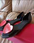 Mel by Melissa Black Red 38 serca czerwone